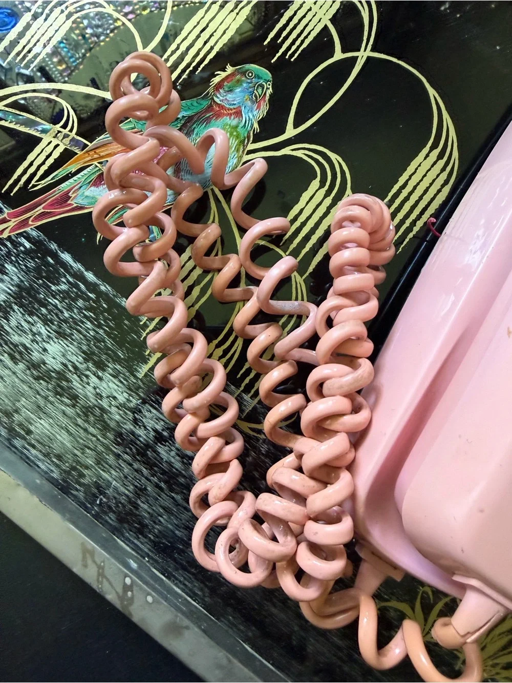 Vintage 1983 Peach Pink Rotary Trimline Telephone Bell System Western Electric